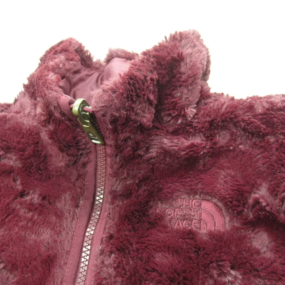 The North Face Jacket Girl Large Maroon Reversible Mossbud Insulated Puffer READ